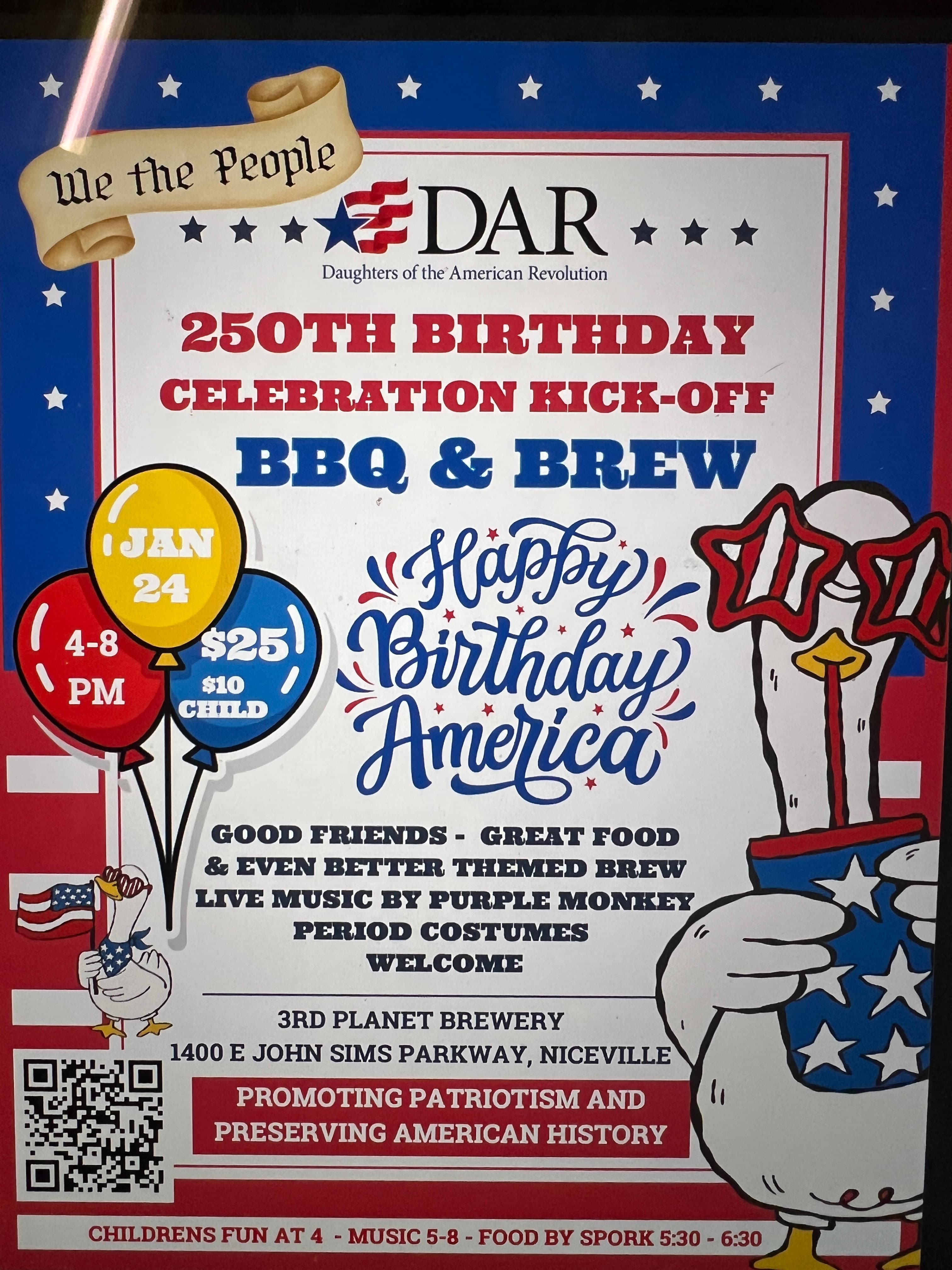 250th Birthday BBQ Celebration