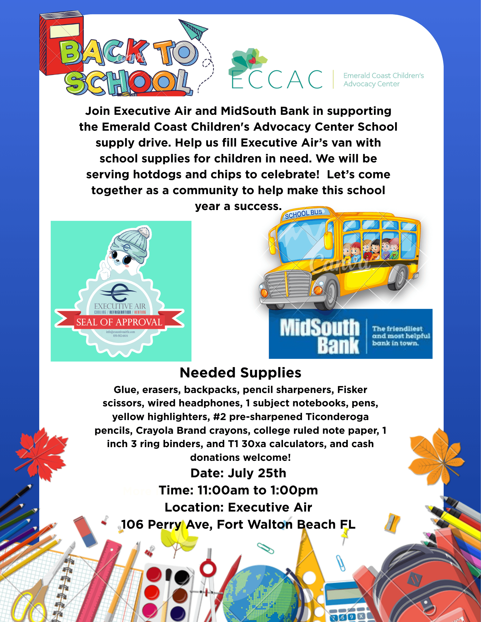 ECCAC School Supply Drive